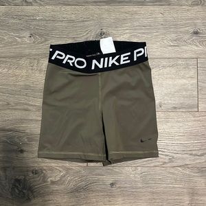 Army Green Nike Pro Shorts